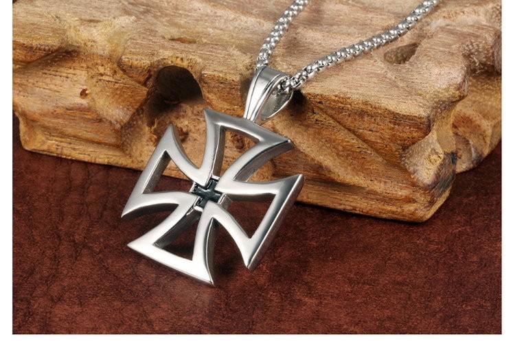 Hollow Maltese Cross Pendant Necklace-Necklaces-Innovato Design-Innovato Design