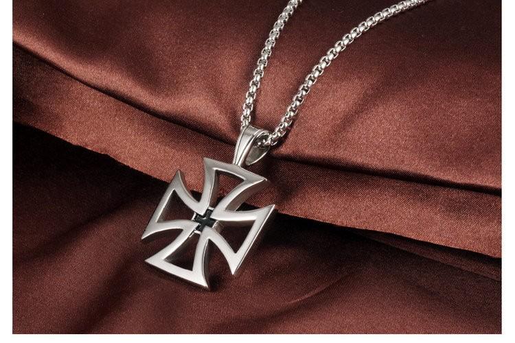 Hollow Maltese Cross Pendant Necklace-Necklaces-Innovato Design-Innovato Design
