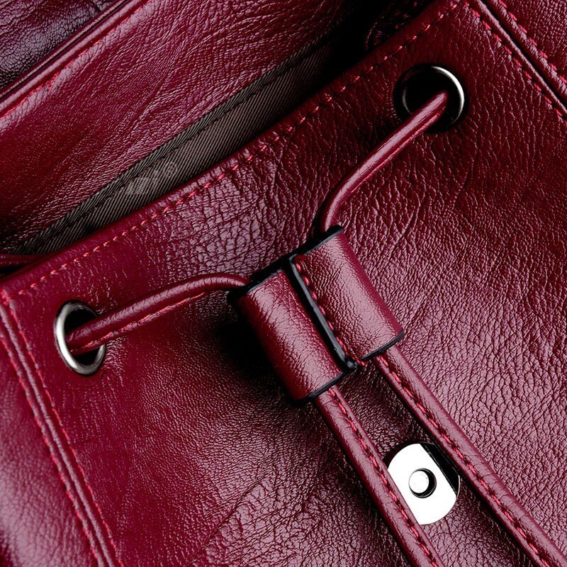 Casual Leather School Bag and Travel Backpack-Backpacks-Innovato Design-Black-Innovato Design