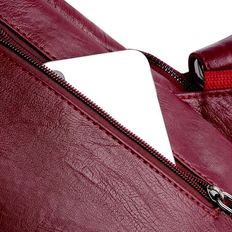 Casual Leather School Bag and Travel Backpack-Backpacks-Innovato Design-Black-Innovato Design