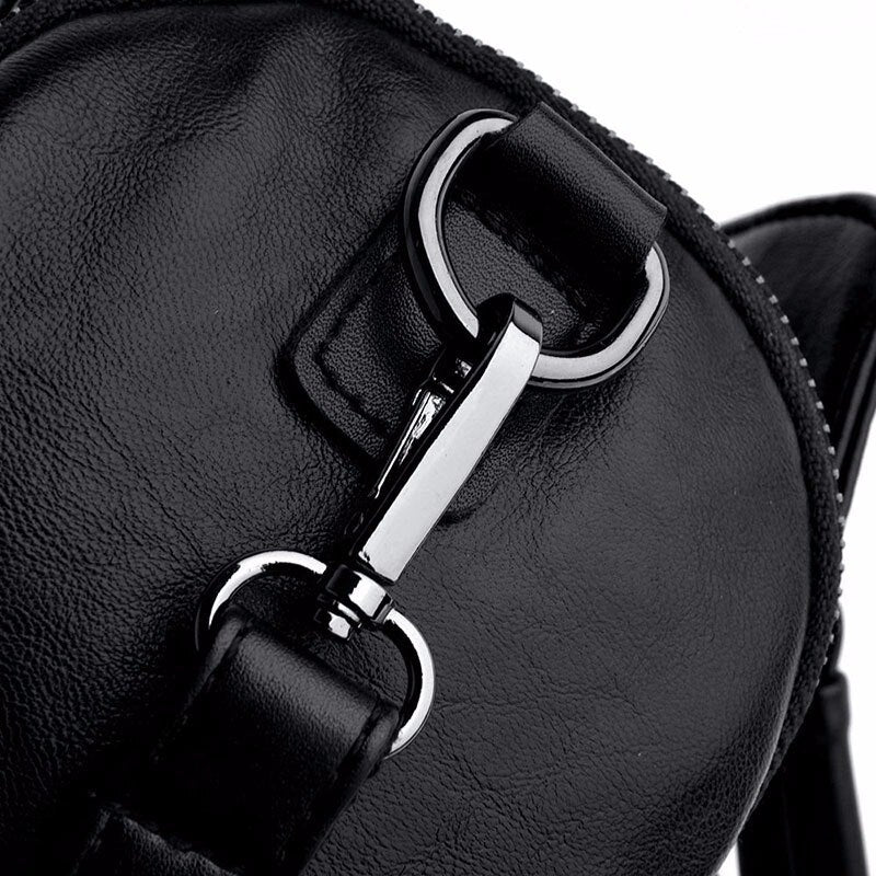 Luxury Vintage Casual Leather Tote Bag, Shoulder Bag and Handbag-Handbags-Innovato Design-Black-Innovato Design