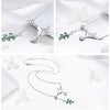 Hummingbird and Olive Branch 925 Sterling Silver Fashion Pendant Necklace