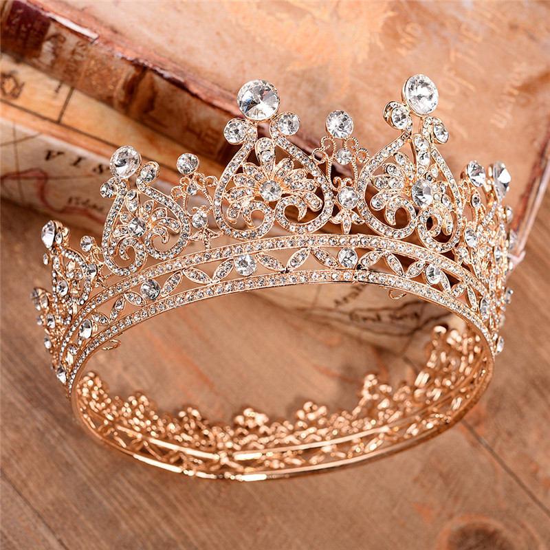 Spanish Queen Baroque Crown in Two Models for Women-Crowns-Innovato Design-1-Gold-Innovato Design