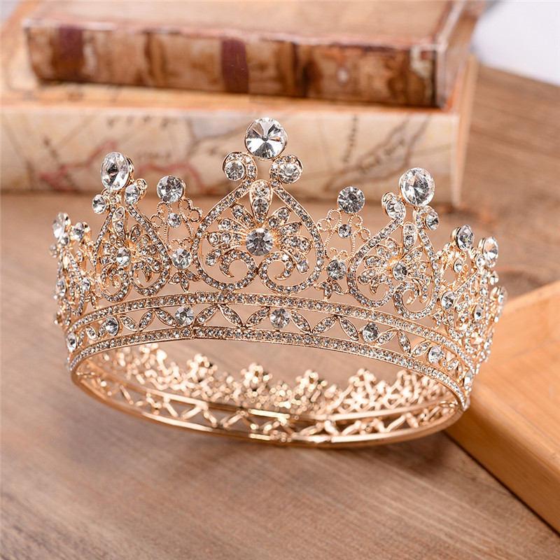 Spanish Queen Baroque Crown in Two Models for Women-Crowns-Innovato Design-1-Gold-Innovato Design
