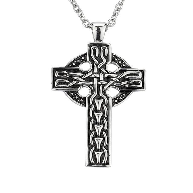 Vintage Celtic Cross 316L Stainless Steel Pendant Necklace-Necklaces-Innovato Design-Innovato Design