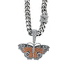 Butterfly Micro Paved Cubic Zirconia Stainless Steel Hip-Hop Pendant Necklace-Necklace-Innovato Design-Silver Gold-18-Innovato Design