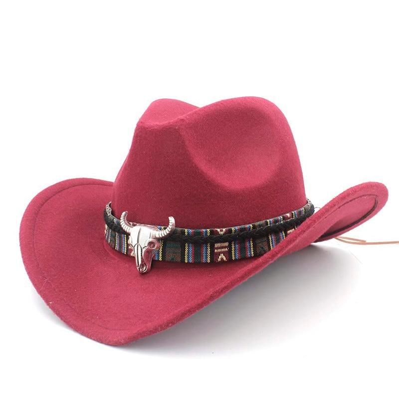 Metal Bull Skull Cowboy Hat with Colorful Patterned Band-Hats-Innovato Design-Beige-Innovato Design