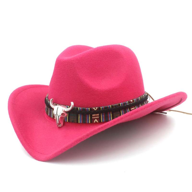 Metal Bull Skull Cowboy Hat with Colorful Patterned Band-Hats-Innovato Design-Beige-Innovato Design