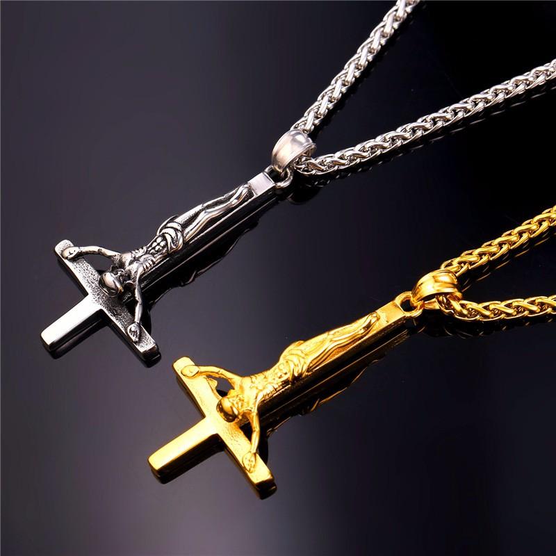 Upside Down/ Inverted of St. Peter Cross Pendant Necklace-Necklaces-Innovato Design-Silver-Innovato Design