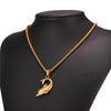 Dolphin Pendant Chain Necklace in Black Gold or Silver - InnovatoDesign