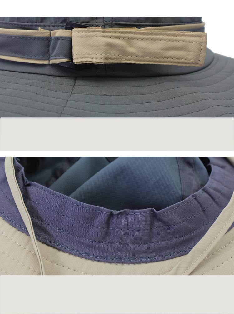 Wide Brim Waterproof Bucket Flap Hat with Rope-Hats-Innovato Design-Light Gray Green-Innovato Design