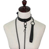 Chain Traction Collar Choker Leather Gothic Punk Harajuku Necklace-Necklace-Innovato Design-Black-Innovato Design