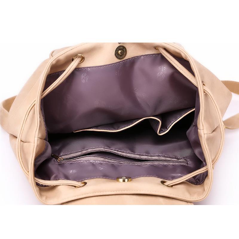 Vintage Faux Leather 36 to 55 Litre Backpack with Free Size Pouch for Women-Denim Backpacks-Innovato Design-Blue-Innovato Design