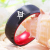 8mm Masonic Red and Black-Plated Tungsten Wedding Ring-Rings-Innovato Design-5-Innovato Design