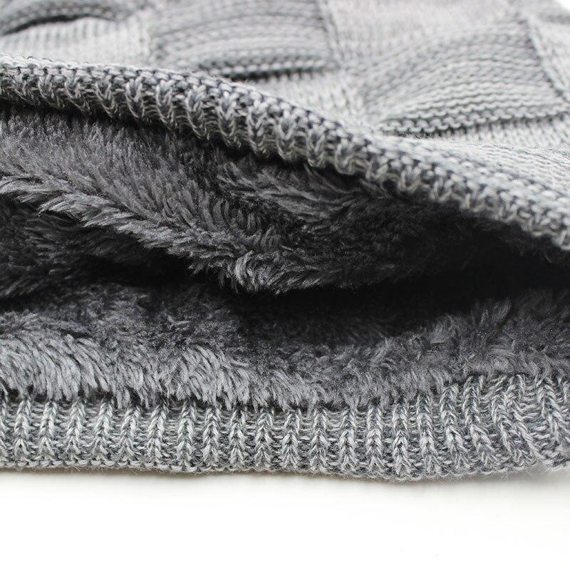 Plaid Thick Wool Beanie, Skullie or Knit Hat-Hats-Innovato Design-Gray-Innovato Design