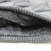 Plaid Thick Wool Beanie, Skullie or Knit Hat-Hats-Innovato Design-Gray-Innovato Design
