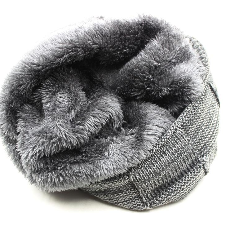 Plaid Thick Wool Beanie, Skullie or Knit Hat-Hats-Innovato Design-Gray-Innovato Design