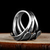 Intertwine 925 Sterling Silver Adjustable Vintage Punk Rock Ring-Rings-Innovato Design-Innovato Design