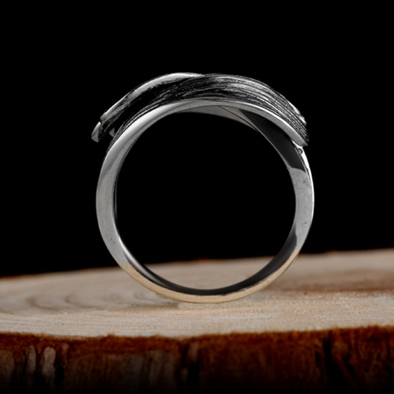 Intertwine 925 Sterling Silver Adjustable Vintage Punk Rock Ring-Rings-Innovato Design-Innovato Design