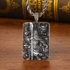 Dragon and Hero Guan Yu 999 Genuine Silver Vintage Pendant Necklace-Necklaces-Innovato Design-19.69in-Innovato Design