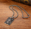 Dragon and Hero Guan Yu 999 Genuine Silver Vintage Pendant Necklace-Necklaces-Innovato Design-19.69in-Innovato Design