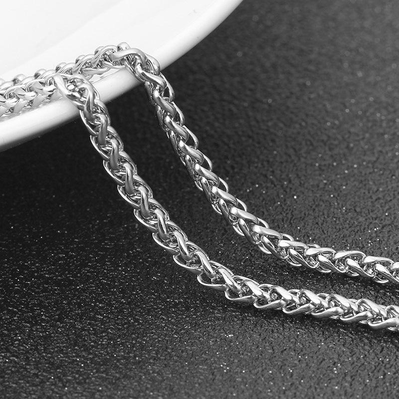 Stainless Steel Silver Knights Templar Cross with Spearhead End Necklace-Necklaces-Innovato Design-Innovato Design