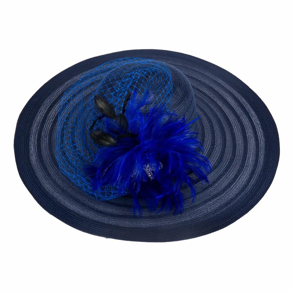 Floppy Wide Brim Sun Hat with Feather and Veil-Hats-Innovato Design-Black-Innovato Design
