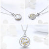 925 Sterling Silver Tree of Life with Gold Plated Hearts Pendant Necklace - InnovatoDesign