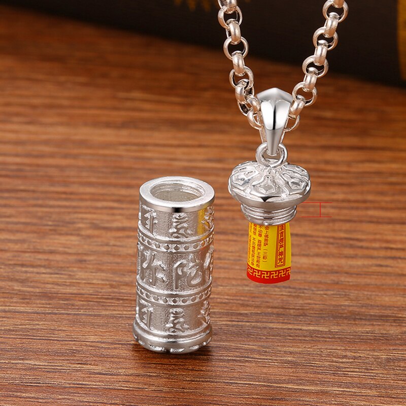 Six Words Mantra 925 Sterling Silver Pendant Necklace-Necklaces-Innovato Design-21.65in-Innovato Design