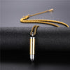 Stainless Steel Two-tone Bullet Pendant Necklace - InnovatoDesign