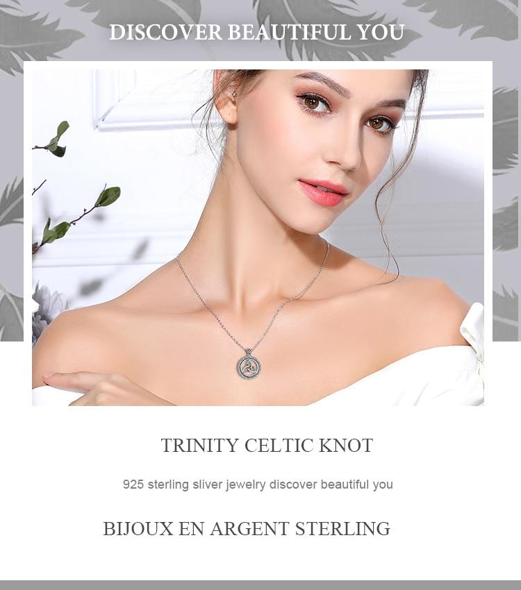 925 Sterling Silver Trinity Knot / Odin's Horn Pendant Necklace-Necklaces-Innovato Design-Innovato Design