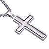 Two Tone Stainless Steel Cross Christian Pendant Necklace-Necklaces-Innovato Design-Silver-24inch-Innovato Design