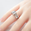 Skull and Crystal Wedding Engagement Ring-Rings-Innovato Design-6-Pink-Innovato Design