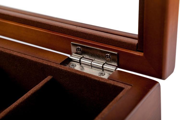 Brown Beech Wood Watch Display Box Organizer with 5, 8, 10 and 12 Slots-Watch Box-Innovato Design-5 Slots-Innovato Design