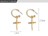 Hot Chick Cross Hoop Earrings with Orthodox Cross-Earrings-Innovato Design-Innovato Design