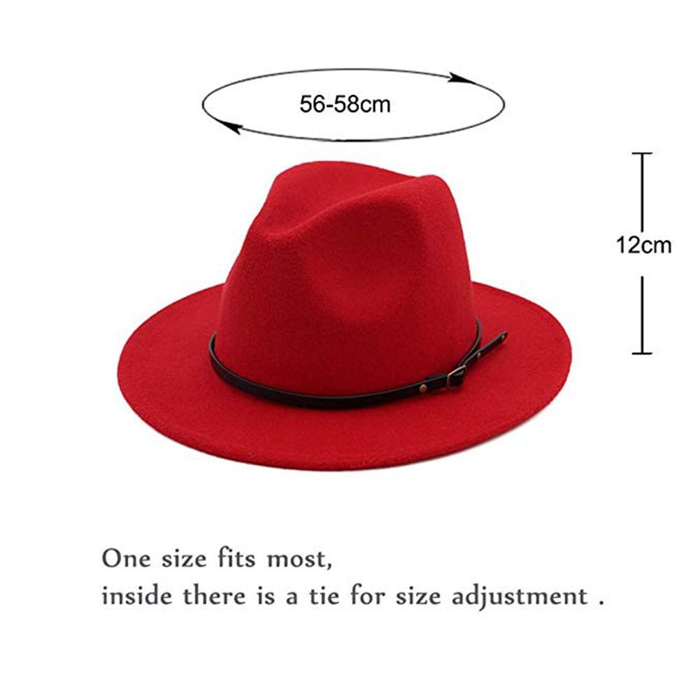 Vintage Solid Color Felt Fedora Hat with Belt-Hats-Innovato Design-Dark Gray-Innovato Design