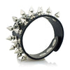 Unique Spikes Gothic Skull Wide Cuff Leather Bracelet - InnovatoDesign