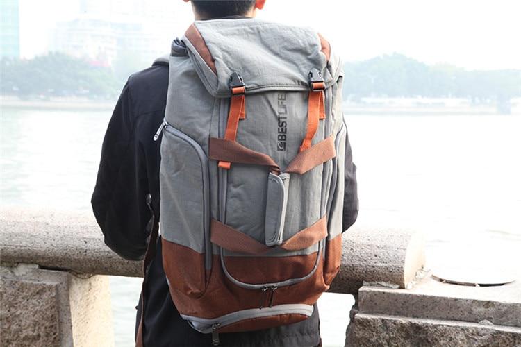 Gray Orange Outdoor Camping/Hiking 34 Litre Travel Backpack with Shoe Compartment Gray Orange Outdoor Camping/Hiking 34 Litre Travel Backpack with Shoe Compartment