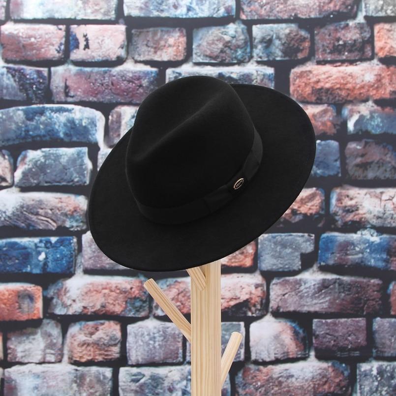 Wide Brim Black Wool Felt Fedora Hat with Bowknot Hatband-Hats-Innovato Design-Innovato Design