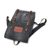 Fashion Denim with Drawstring Casual 20 to 35 Litre Backpack-Denim Backpacks-Innovato Design-Black-Innovato Design