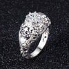 Skull and Cubic Zirconia Punk Style Engagement Ring-Rings-Innovato Design-6-Innovato Design