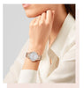 Women Rose Gold Quartz Watch, Stud Earring & Necklace Fashion Jewelry Set