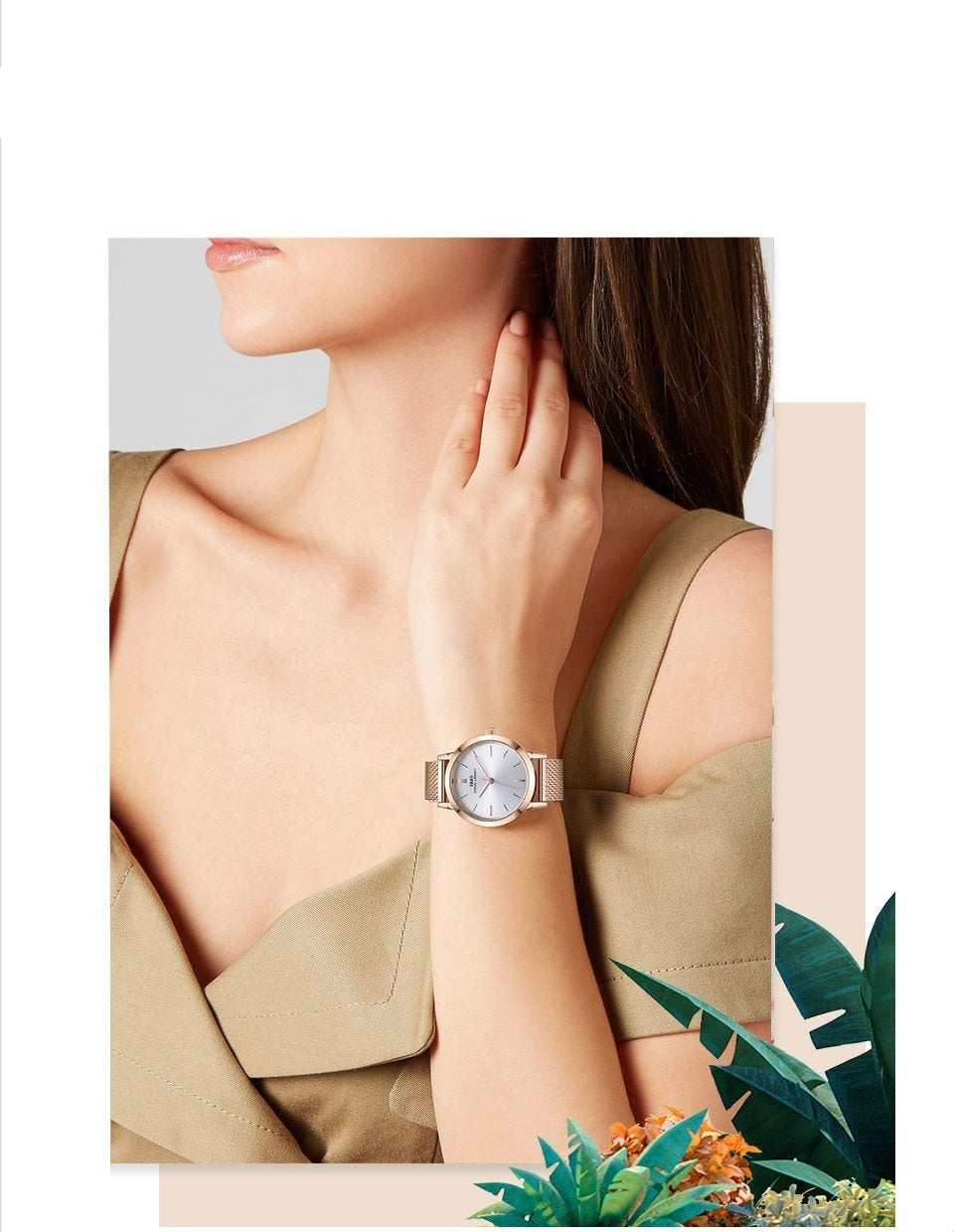 Women Rose Gold Quartz Watch, Stud Earring & Necklace Fashion Jewelry Set-Jewelry Sets-Innovato Design-New York-Innovato Design