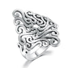 Lucky Pattern 925 Sterling Silver Vintage Fashion Ring
