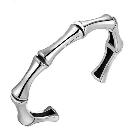 Bamboo Shape 925 Sterling Silver Handmade Vintage Fashion Bracelet-Bracelets-Innovato Design-Innovato Design