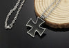 Black & Silver Metal Maltese Cross Pendant Necklace - InnovatoDesign