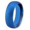 8mm Classic Blue Sandblasted Tungsten Carbide Wedding Band-Rings-Innovato Design-13-Innovato Design