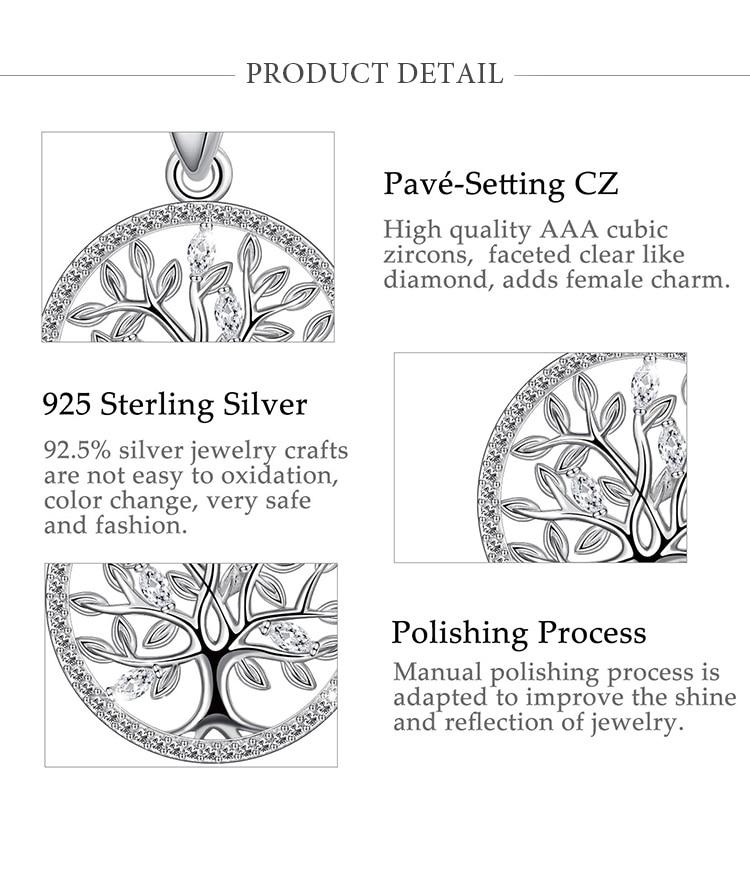 925 Sterling Silver Tree of Life Pendant Necklace-Necklaces-Innovato Design-Innovato Design