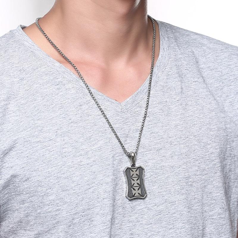 Multiple Maltese Engraved Cross Pendant Necklace-Necklaces-Innovato Design-Innovato Design