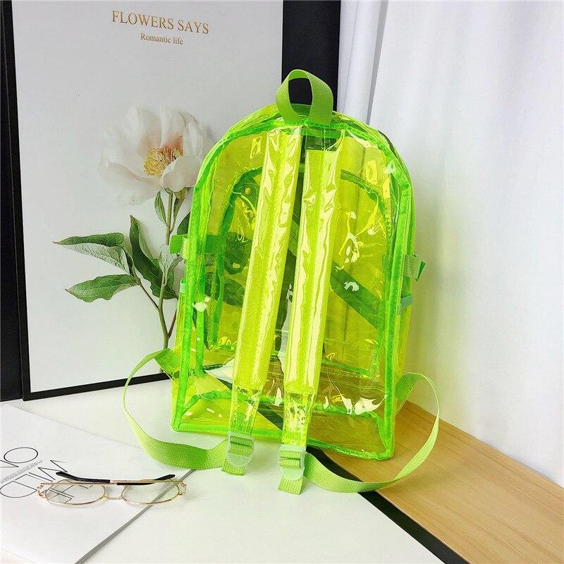 Large 6 Color Clear Waterproof School Backpack-clear backpack-Innovato Design-Black-Innovato Design